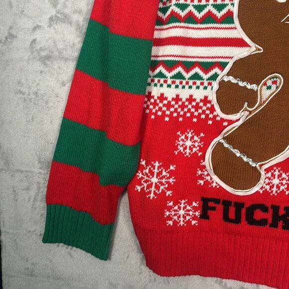 Spencer’s Men’s Ugly Christmas Sweater Gingerbread Light Up Crewneck Size XL - Picture 5 of 9